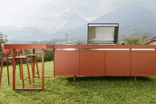 Lade das Bild in den Galerie-Viewer, outdoorküche-deluxe-mit-bartisch-gartengrill