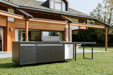Lade das Bild in den Galerie-Viewer, outdoorküche-deluxe-mit-kühlschrank-gartengrill
